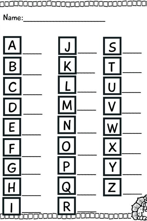 Free Printable Alphabet Worksheets, Free Printable Alphabet, Letter Worksheets For Preschool, Printable Alphabet Worksheets, Kindergarten Phonics Worksheets, English Worksheets For Kindergarten, Alphabet Worksheets Kindergarten, Kids Worksheets Preschool, Alphabet Worksheets Preschool