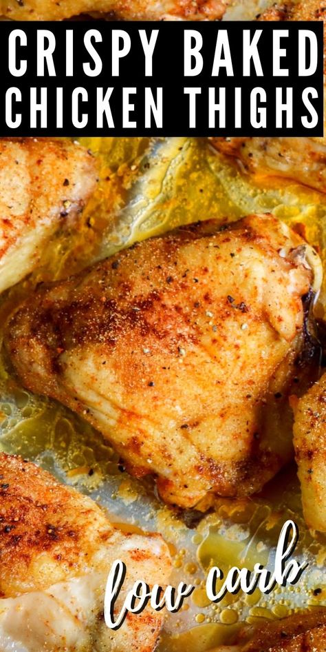 Chickenthighrecipes Oven, Healthy Baked Chicken Recipes Low Carb, Low Carb Baked Chicken Recipes, Low Carb Chicken Thighs, Baked Chicken Thighs Bone In, Boneless Chicken Thigh Recipes Baked, Healthy Chicken Thighs, Chicken Thighs In Oven, Stylish Cravings