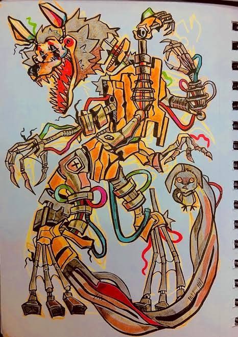 The Mangle Fnaf Jrs, Zooted Drawing, Satisfying Drawings, Fnaf Sketches, Fnaf Redesigns, Mangle Fanart, The Mangle, Fnaf Fanart, Animatronic Fnaf