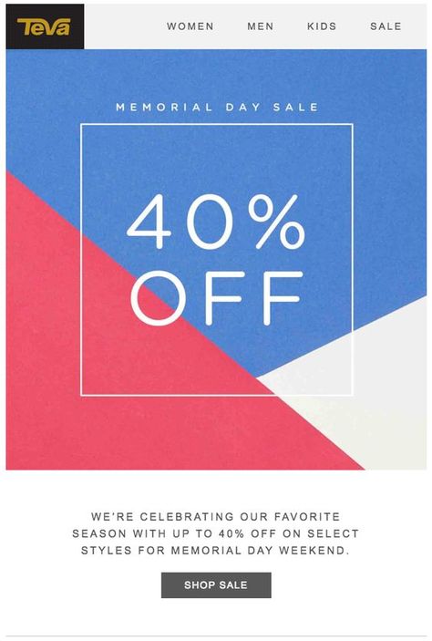 5 Memorial Day Email Marketing Ideas | Movable Ink Blog Memorial Day Sale Design, Email Marketing Ideas, Beauty Banner, Black Friday Marketing, Banner Inspiration, Sale Email, Email Marketing Inspiration, Mailer Design, Digital Ads