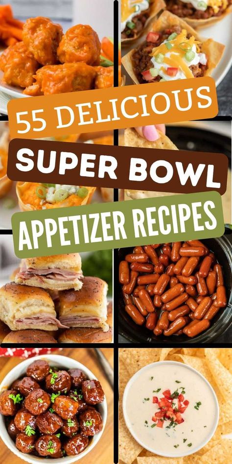 Superbowl Food Ideas, Easy Football Snacks, Super Bowl Party Food Ideas, Superbowl Food Appetizers, Football Food Appetizers, Super Bowl Food Ideas, Bowl Food Ideas, Superbowl Ideas, Superbowl Party Food Ideas