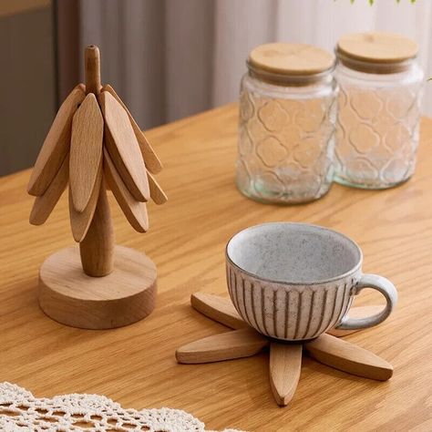 New! 4PC Tree Design Wooden Trivet Heat-Resistant Table Mats Coasters Insulation Pads was just added to eBay. Check it out! #eBay #eBaySeller https://ebay.us/NGSPhy Elegant Table Decorations, Wood Placemats, Wood Trivets, Dining Table Accessories, Tea Coaster, Design Stand, Unique Tables, Wooden Tree, Table Pads