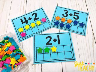 Kindergarten Ten Frame Activities, Addition Ideas For Kindergarten, Addition For Kindergarten Activities, Intro To Addition Kindergarten, Teaching Tens And Ones 1st Grades, Adding Kindergarten Activities, Introduction To Addition Kindergarten, Beginning Addition Kindergarten, Addition Within 10 Activities