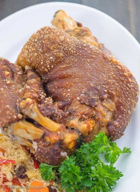 Crispy Pata Recipe Pata Recipe Filipino Food, Pata Recipe, Recipe Filipino Food, Pilipino Recipe, Cambodian Recipes, Crispy Pata, Pinoy Foods, Cambodian Food, Food Shots