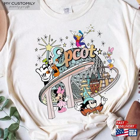 Disney Epcot Comfort Colors T-Shirt Vintage Shirt Hoodie Check more at https://mycustomily.com/product/disney-epcot-comfort-colors-t-shirt-vintage-shirt-hoodie/ Carpenters Shirts, Music Shirts, Iconic Album Covers, Disney Epcot, Shirt Designs For Men, T Shirt Printing, Latest Trend, Vintage Shirt, Quality T Shirts