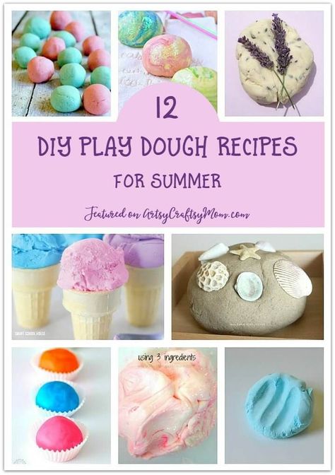 The 12 Best DIY Play Dough Recipes for Summer Play Dough Recipes, Diy Play Dough, Beach Crafts For Kids, Recipes For Summer, Sensory Crafts, Dough Recipes, Playdough Recipe, Sand Play, Pita Chips