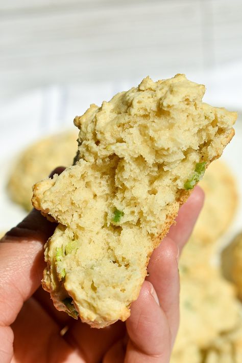 Vegan Green Onion Drop Biscuits Vegan Biscuits, Drop Biscuits, Holiday Menus, Green Onion, Vegan Condiments, Vegetarian Food, Oat Milk, Vegan Butter, Biscuit Recipe