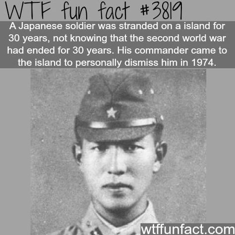 The lone Japanese soldier fighting on for 30 years after WWII ended is true! Hiroo Onoda, Interesting History, The More You Know, History Facts, Military History, World History, Soldier, Fun Facts, Japan