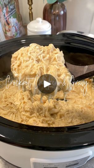 Chicken Gravy Crockpot, Crockpot Chicken And Gravy, Chicken And Gravy, Chicken Gravy, Crockpot Chicken, Slow Cooker Recipes, Gravy, Crockpot Recipes, Easy Dinner