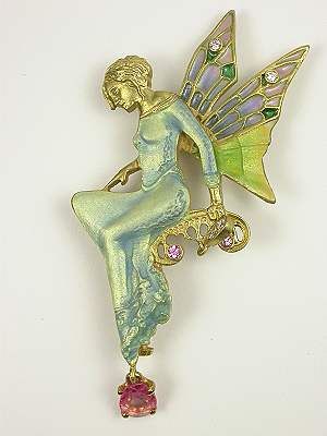 Art Nouveau 1910 Fairy Brooch Fairy Brooch, Nouveau Jewelry, Kirks Folly, Fairy Jewelry, Vintage Fairies, Art Nouveau Jewelry, Enamels, Fairy Art, Arts And Crafts Movement