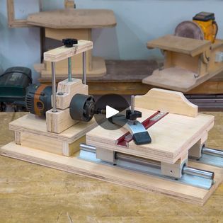 Chisel Sharpening Jig, Chisel Sharpening, Wood Jig, Drum Sander, Spindle Sander, Diy Router, Router Jig, Amazing Woodworking, Drill Press