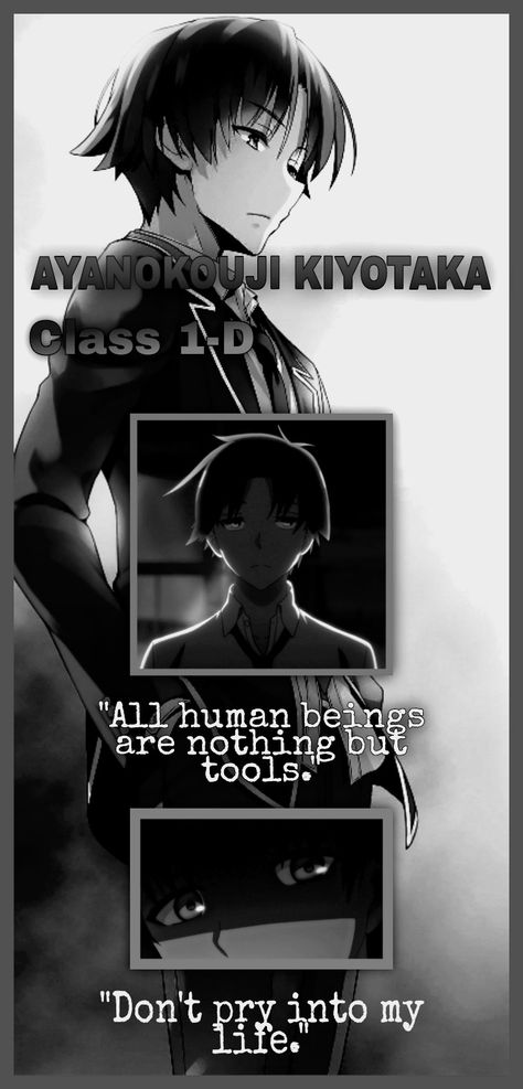 Ayanokoji Dark Wallpaper, All People Are Nothing But Tools Ayanokoji, Classroom Of The Elite Wallpaper Hd, Ayanokoji Quotes Wallpaper, Class Of Elite Anime, Ayanokoji Wallpaper Hd, Ayanokouji Kiyotaka Light Novel, Ayanokouji Kiyotaka Quotes, Kiyotaka Ayanokouji Icon