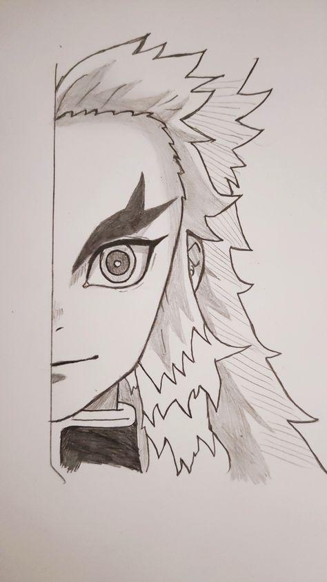 Click to link on the profil to watch the video on my channel and don't forget to subscribe 🧡 Best Anime Drawings Easy, Rengoku Drawing Easy, Anime To Draw Easy, Anime Sketch Easy Pencil, Easy Anime Sketches, Demon Slayer Drawing Easy, Simple Anime Drawings, Anime Sketches Pencil, Easy Anime Drawings