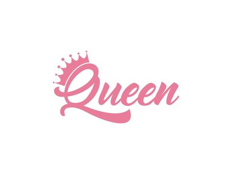 Queen Logo Design, Queen Typography, Shower Snacks, Princess Sign, Princess Logo, Queen Logo, Typography Logo Design, Purple Names, Queen Princess