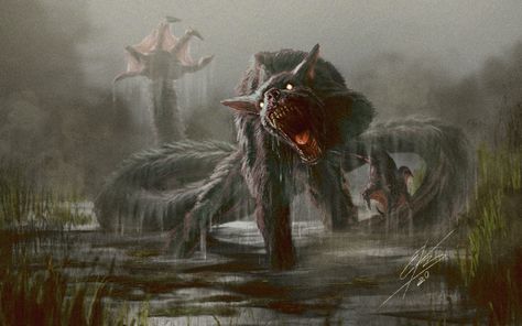 ArtStation - Ahuizotl Scary Characters, Myths & Monsters, Crying Baby, Beast Creature, Creature Artwork, Dnd Monsters, Fantasy Beasts, Call Of Cthulhu, Alien Creatures