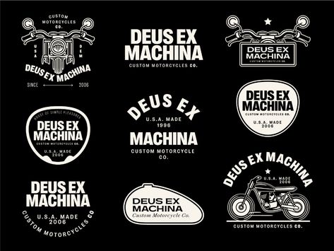 Deus Ex Machina by Javi_Zapien on Dribbble Dues Ex Machina Graphic Design, Deus Ex Machina Shirt, Deus Ex Machina Design, Ex Machina House, Dues Ex Machina, Mock Up T Shirt, Sejarah Kuno, Automotive Logo Design, Unique Words Definitions