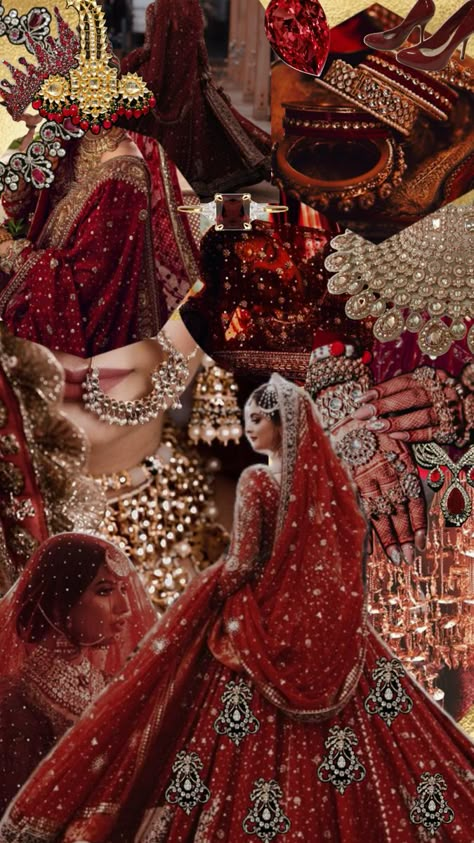 #indianbride #wedding #royal #regalRed #redbride #aesthetic Royal Bridal Look Indian, Indian Wedding Outfit Bride, Indian Wedding Aesthetic, Royal Indian Wedding, Bangle Ceremony, Wedding Royal, Royal Indian, Beautiful Eyes Pics, Big Fat Indian Wedding