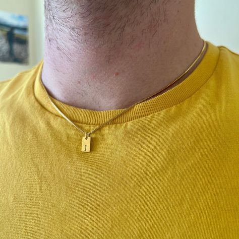 Initial Necklace For Men, Mens Necklace Gold, Necklace For Men Gold, Letter Name Necklace, Pendants For Men, Alphabet Pendant, Men's Necklace Gold, Minimalist Pendant, Jewellery Pouch