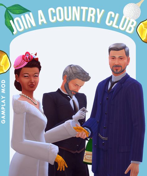 Join a Country Club Coming Out Party, Sims 4 Traits, Tennis Lessons, Debutante Ball, Country Clubs, Fundraising Events, Real Housewives, Sims 4 Mods, Buy Tickets