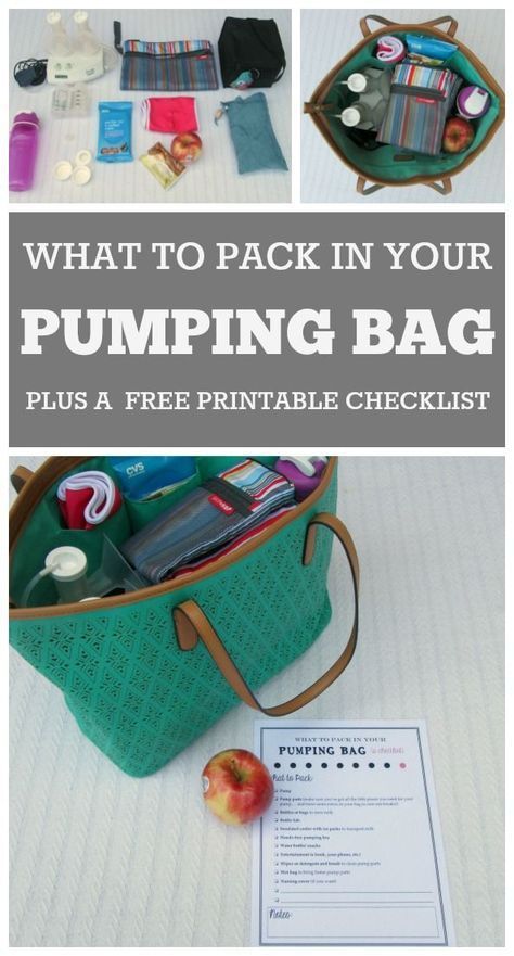 Pumping Bag, Pumping At Work, Pumping Moms, Baby Sleep Problems, Printable Checklist, Breastfeeding And Pumping, Baby Arrival, Breastfeeding Tips, After Baby