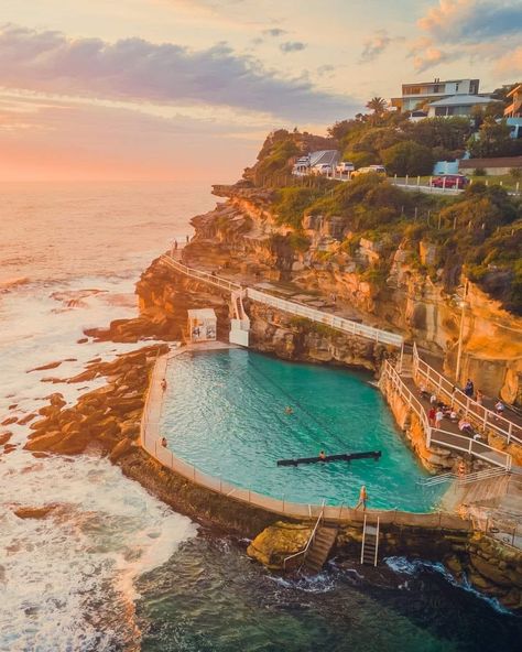 Australia Nature, Bronte Beach, Wilderness Retreat, Sydney Beaches, Australia Beach, Sydney City, Open Ocean, Natural Pool, City Aesthetic