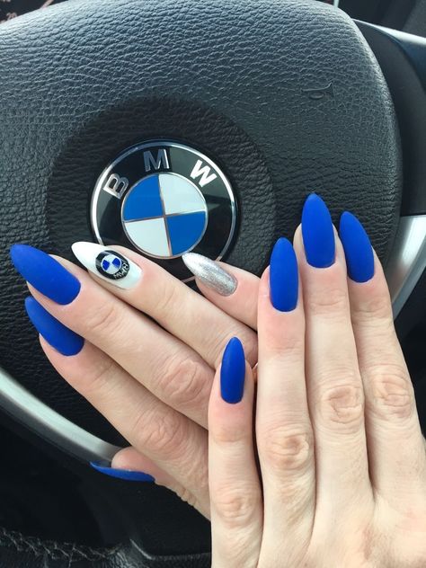 Car Nails Designs, Bmw Nails Design, Cars Nails, Bmw Nails, Car Nails, Racing Nails, 2022 Nails, Trend Nails, Nails Trend