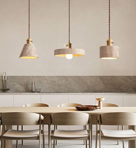 Stone Pendant Light, Pendant Light Brass, Brass Lampshade, Stone Lighting, Bedroom Retro, Unique Pendant Lights, Ceramic Pendant Light, Rustic Pendant Lighting, Swag Lamp