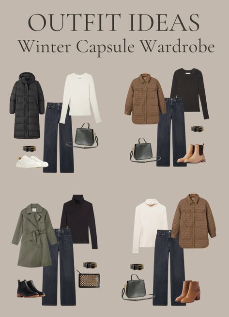 The post shares winter outfit ideas when utilizing a capsule wardrobe. It includes links to various ethically-made items, such as tops, bottoms, outerwear, accessories, and jewelry, encouraging rea… Casual Chic Winter Outfits 2024, Casual Chic Winter Outfits, Casual Chic Winter, Outfit Ideas For Winter, Chic Outfit Ideas, Chic Winter Outfits, Winter Outfit Ideas, Winter Capsule, Winter Capsule Wardrobe