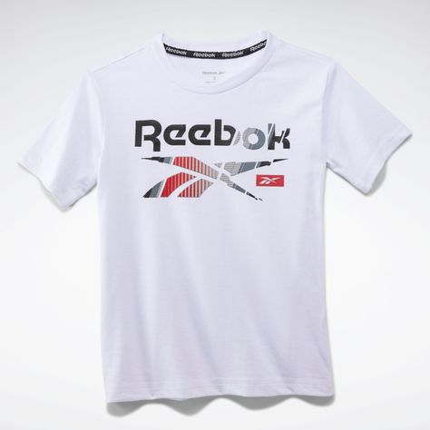 Reebok Style, Boys Logo, Reebok Logo, Guy Harvey, Pocket Tshirt, Sporty Look, Jersey Tee, Kid Tees, Logo Graphic