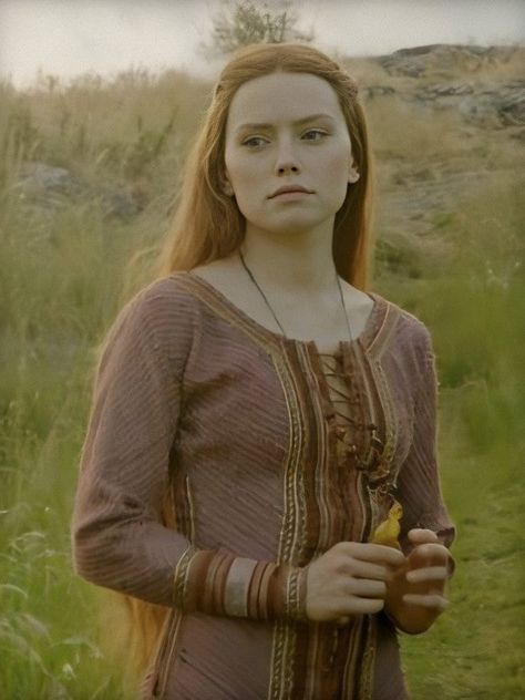 still from ophelia John Bennett, Yennefer Of Vengerberg, Daisy Ridley, Long Red Hair, Medieval Clothing, High Fantasy, Arte Fantasy, Long Red, Fantasy Fashion