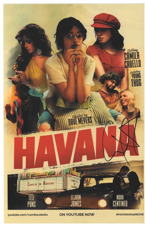 Camila Cabello signed "Havana" poster #1 Fifth Harmony Camren, Mini Movie, Garage Art, Young Thug, Lauren Jauregui, Fifth Harmony, Retro Music, Room Posters, Delaware