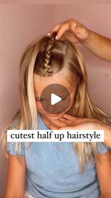 Audrey McClelland | CUTEST HALF UP HAIRSTYLE ❤️ Here’s one of my all time favorites to do in Victoria’s hair! I just love this one so much! The trick here is... | Instagram Kids Up Do, Kids Hairstyles Half Up Half Down, Girls Half Up Half Down Hairstyles Kids, Half Up Half Down Girls Hairstyles, Half Up Girls Hairstyles, Half Up Hairstyles For Kids, Half Up Half Down Kids Hair, Kids Half Up Half Down Hair, Half Up Hair With Bow