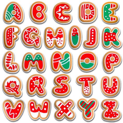 Christmas Typography Alphabet, Christmas Decorations Aesthetic, Christmas Alphabet Letters, Nightmare Before Christmas Font, Christmas Fonts Alphabet, Canva Christmas, Alphabet Christmas, Merry Christmas Font, Fonts Cricut