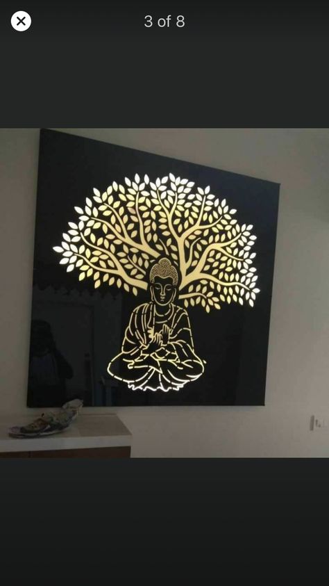 Buddha Tree, Cnc Designs, Tv Unit Interior Design, Light Shadow, Cnc Design, Tree Design, Tree Designs, Tv Unit, Light And Shadow