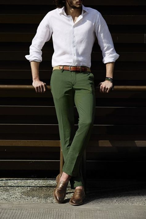 Best Shirt and Pant Combination For Men Shirt And Pants Combinations For Men, Green Pants Men, Dark Green Shirt, Green Pants Outfit, Dark Green Pants, Dark Blue Pants, Western Outfits Men, Shirt Outfit Men, Formal Men Outfit