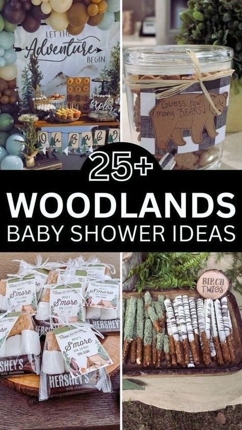 Explore the enchanting charm of a woodlands baby shower theme with our creative ideas. Perfect for any gender, this theme incorporates rustic touches, delightful woodland centerpieces, and a whimsical dessert table. Whether you're celebrating a little boy, girl, or keeping it neutral, these ideas will transport your guests into a magical forest retreat. Woodland Creatures Centerpieces, Rustic Boy Baby Shower Ideas, Rustic Baby Shower Ideas For Boys, Evergreen Baby Shower Ideas, Woodland Fairy Baby Shower Theme, Woodland Shower Ideas, Woodlands Baby Shower Theme, Woodland Baby Shower Theme Centerpieces, Forest Theme Baby Shower Ideas