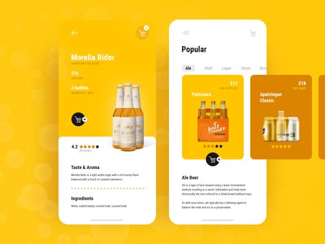 Beer Delivery App by Pablo Barzet 👌 Beer App, Ui Design Mobile, Ui Ux 디자인, Apps Design, 카드 디자인, Delivery App, Mobile Ui Design, App Design Inspiration, App Interface