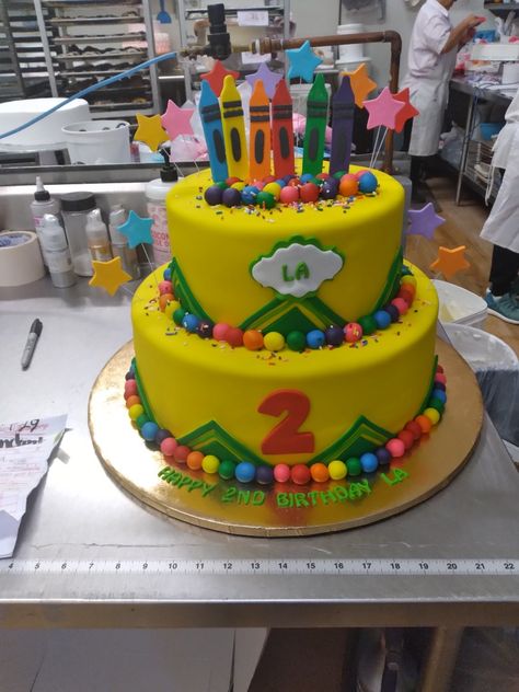 Crayola Cake, 5th Birthday, 4th Birthday, 3rd Birthday, 2nd Birthday, Birthday Party Themes, 1st Birthday, Party Themes, Pastel