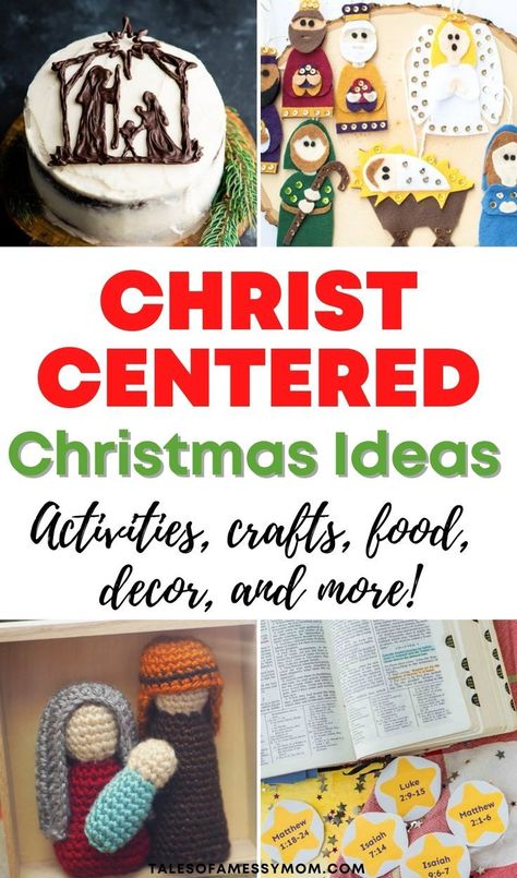 Christ-centered Christmas ideas, including Christ centered traditions, crafts, decor, activities, gifts, movies, DIY ornaments and decorations, and more. Catholic Christmas Crafts, Jesus Centered Christmas, Christ Centered Christmas Crafts, Christ Centered Christmas Gifts, Primary Christmas Gifts, Christ Centered Christmas Traditions, Christian Christmas Crafts, Lds Christmas, Christ Christmas