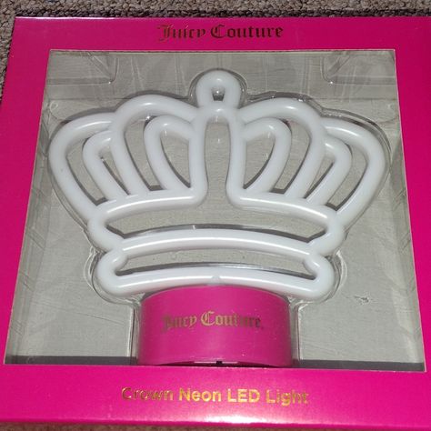 Juicy Couture Led Light Crown New Pink Light Usb Or Battery Operated Crown Neon Led Light Per Free Smoke Free Home Juicy Couture Decor, Y2k Home Decor, Juicy Couture Home Decor, Juicy Couture Bed Set, 2000s Accessories, Juicy Cotoure, Hot Pink Juicy Couture, Juicy Couture Watch, Couture Sunglasses