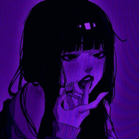 Purple Discord Pfp, Pfp Cybercore, Purple Egirl, Perfect Profile Picture, Purple Manga, Purple Goth, Purple Aesthetic Background, Anime Goth, Best Wallpaper Hd