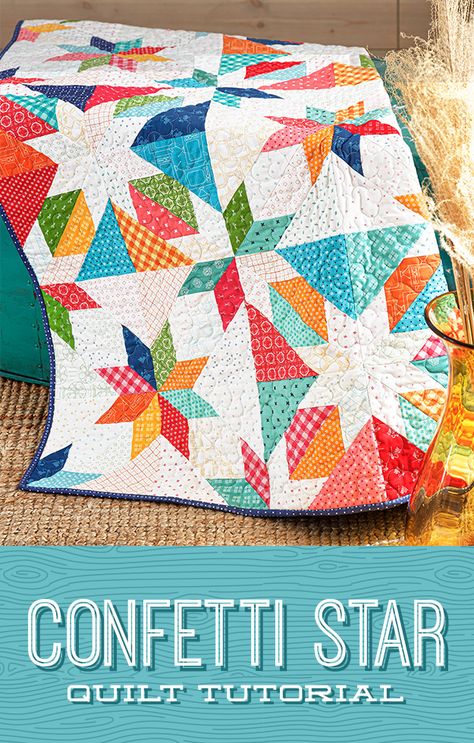 Layercake Quilt, Missouri Star Quilt Pattern, Jenny Doan Tutorials, How To Make Confetti, Easy Quilting Projects, Missouri Quilt Tutorials, Missouri Quilt Company, Hunters Star Quilt, Missouri Star Quilt Company Tutorials