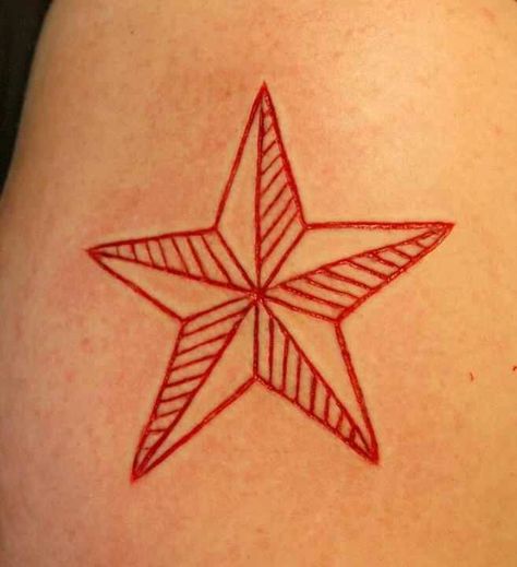 Nautical star! Lesbian Nautical Star Tattoo, Nautical Star Tattoo Women, Red Star Tattoo, Nautical Star Tattoo, Star Tattoo Ideas, Watercolor Galaxy Tattoo, Nautical Star Tattoos, Star Tattoo Meaning, Tattoo Embroidery