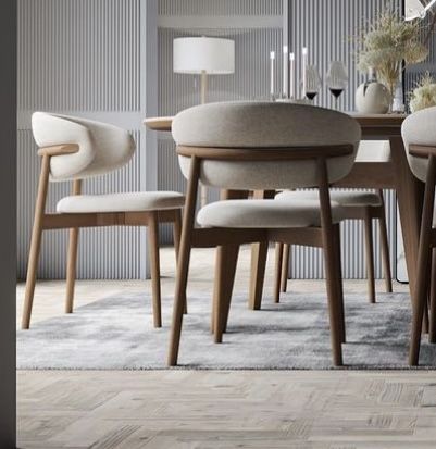 Dining Chair Minimalist, Aesthetic Dining Chair, Minimlistic Dinning Table, Dinning Chairs Wooden Modern Luxury, Six Seater Dining Table, Wodden Dining Chairs, Kids Bedroom Furniture Design, Dining Room Furniture Design, Bungalow Interior