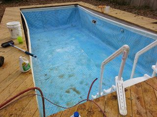 Renovate My Ranch: Pool Start To Finish Pool Inground, Intex Above Ground Pools, Swimming Photos, Pool Diy, Swimming Pool Decks, Intex Pool, Pools Backyard, Rectangular Pool, Above Ground Pool Decks