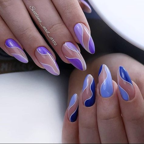 Full Colored Nails, Green And Purple Nails, Cute Simple Nails, Lavender Nails, Edgy Nails, Neutral Nails, Luxury Nails, Purple Nails, Creative Nails