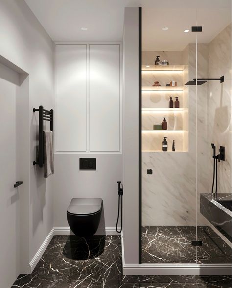 Classic Bathroom Decor, Modern Shower Design, Best Bathroom Designs, Bathroom Inspiration Modern, Living Room Decor Fireplace, Unique Bathroom, Modern Bathroom Decor, Small Bathroom Design, Shower Design