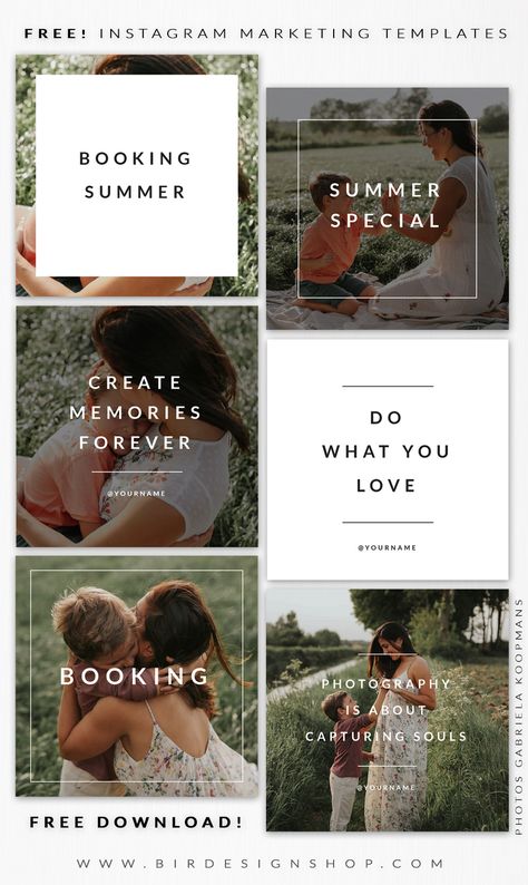 Free download - instagram and social media templates Modular Grid, Photography Marketing Templates, Photo Layout, Social Media Photography, Instagram Template Design, Editing Ideas, Pricing Guide, Portfolio Book, Design Layouts