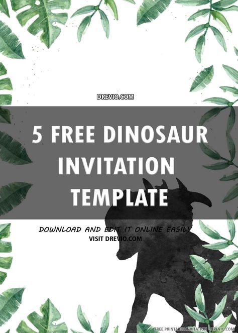 (FREE PRINTABLE) – Wild Dinosaur Birthday Invitation Template | Download Hundreds FREE PRINTABLE Birthday Invitation Templates Dinosaur Birthday Party Invitations Free, Dinosaur Movies For Kids, Dino Birthday Invitations, Dino Party Invitation, Dinosaurs Birthday, Dinosaur Party Invitations, Dinosaur Invitation, Dinosaur Birthday Party Invitations, Dinosaur Invitations