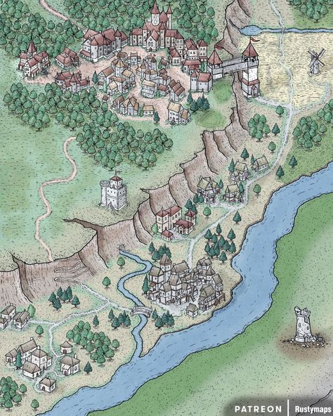 Fantasy World Map Design, Fantasy World Map Cartography, Fantasy Town Map, Map Sketch, Fantasy City Map, Fantasy Map Making, D And D, Map Ideas, Dnd World Map